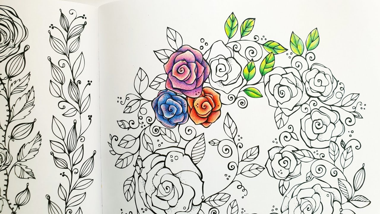 Colouring a flower with Staedtler Ergosoft pencils | Rita Berman