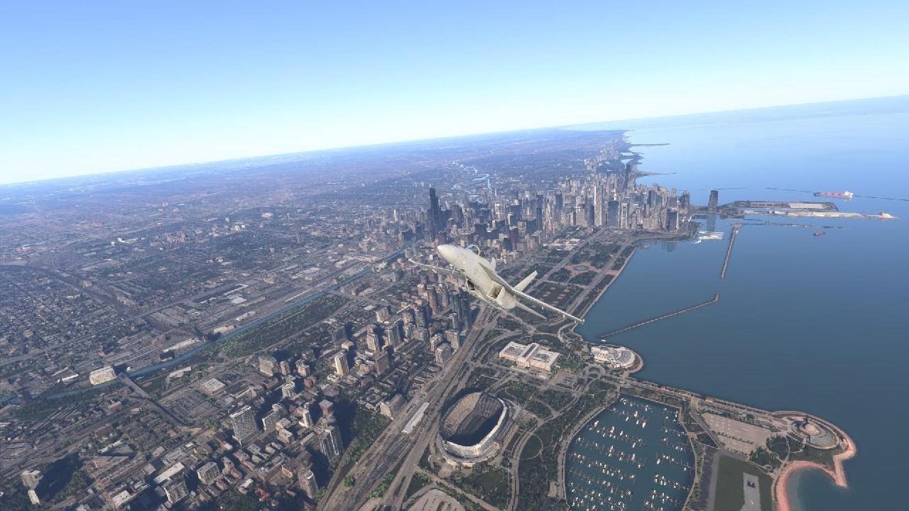 Military Fighter Jet Flies Over Chicago | MSFS 2024