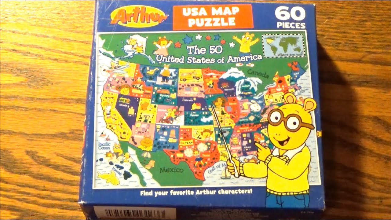 The United States of Arthur - 60-Piece USA Map Puzzle by Cra-Z-Art