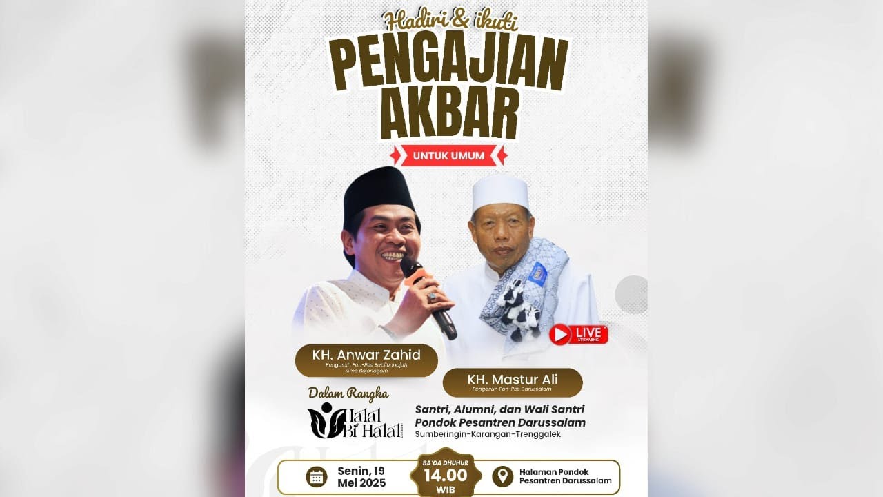 LIVE KH. ANWAR ZAHID | HALAL BI HALAL SANTRI, ALUMNI, WALISANTRI PP DARUSSALAM SUMBERINGIN KARANGAN