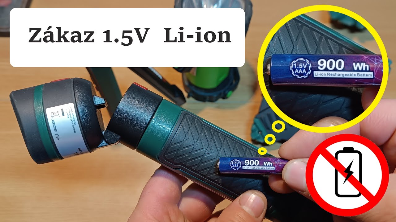 Testujem Parkside svietidlá. Akú škodu dokáže napáchať 1,5 V Li-ion akumulátor ?