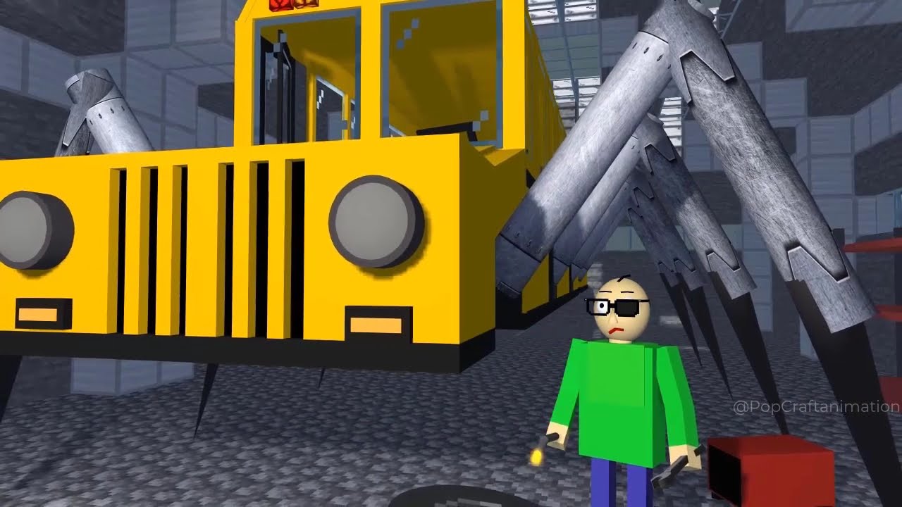 Herobrine found Spider Bus | Popcraft Animation