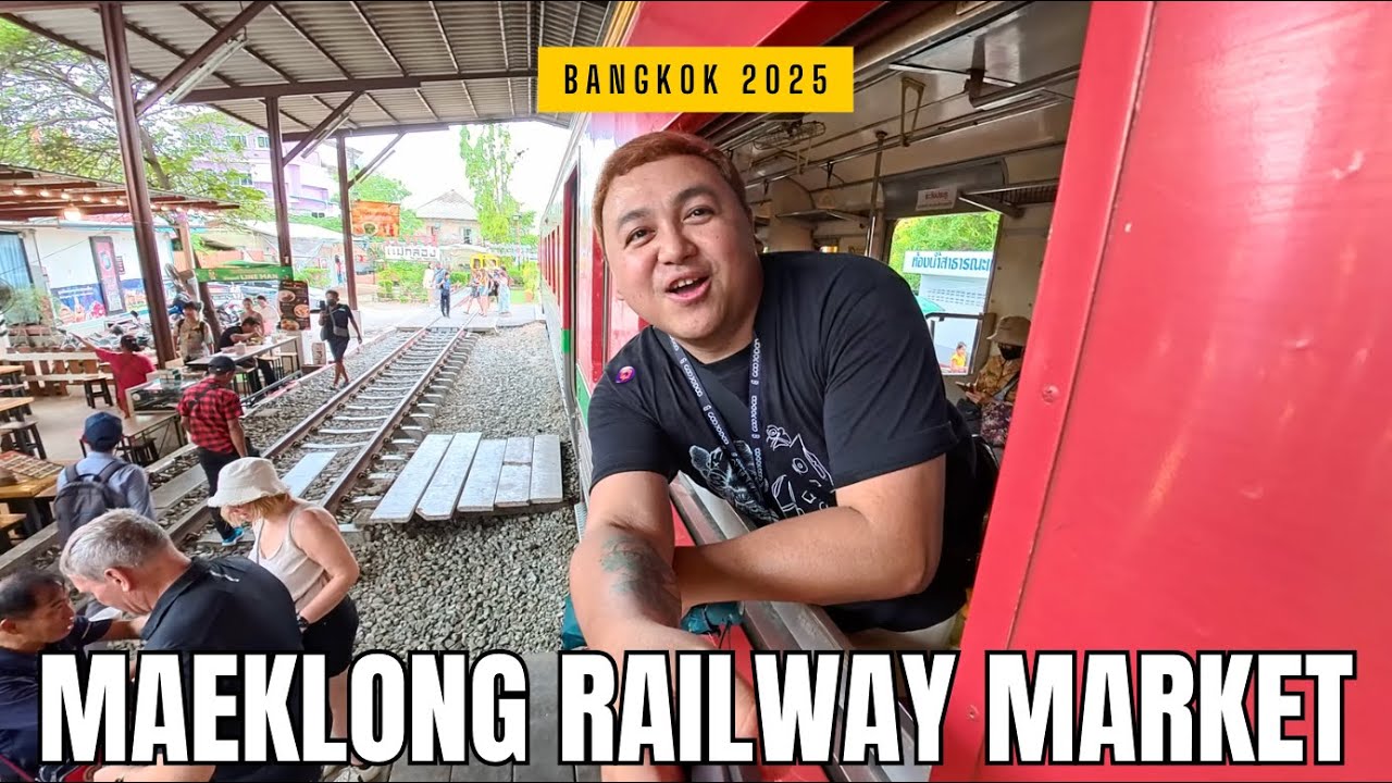 THAILAND'S MOST DANGEROUS MARKET - MAEKLONG RAILWAY MARKET BANGKOK