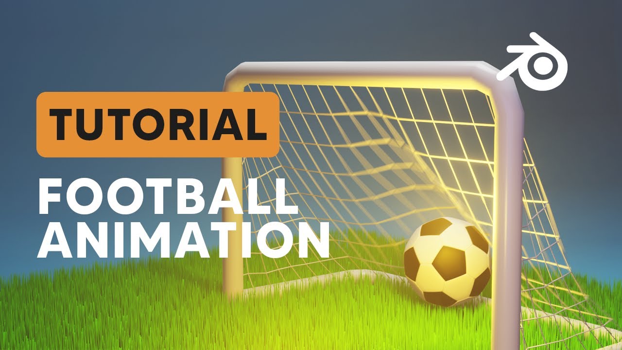 Lowpoly football goal and ball animation tutorial in Blender | Maba 3D
