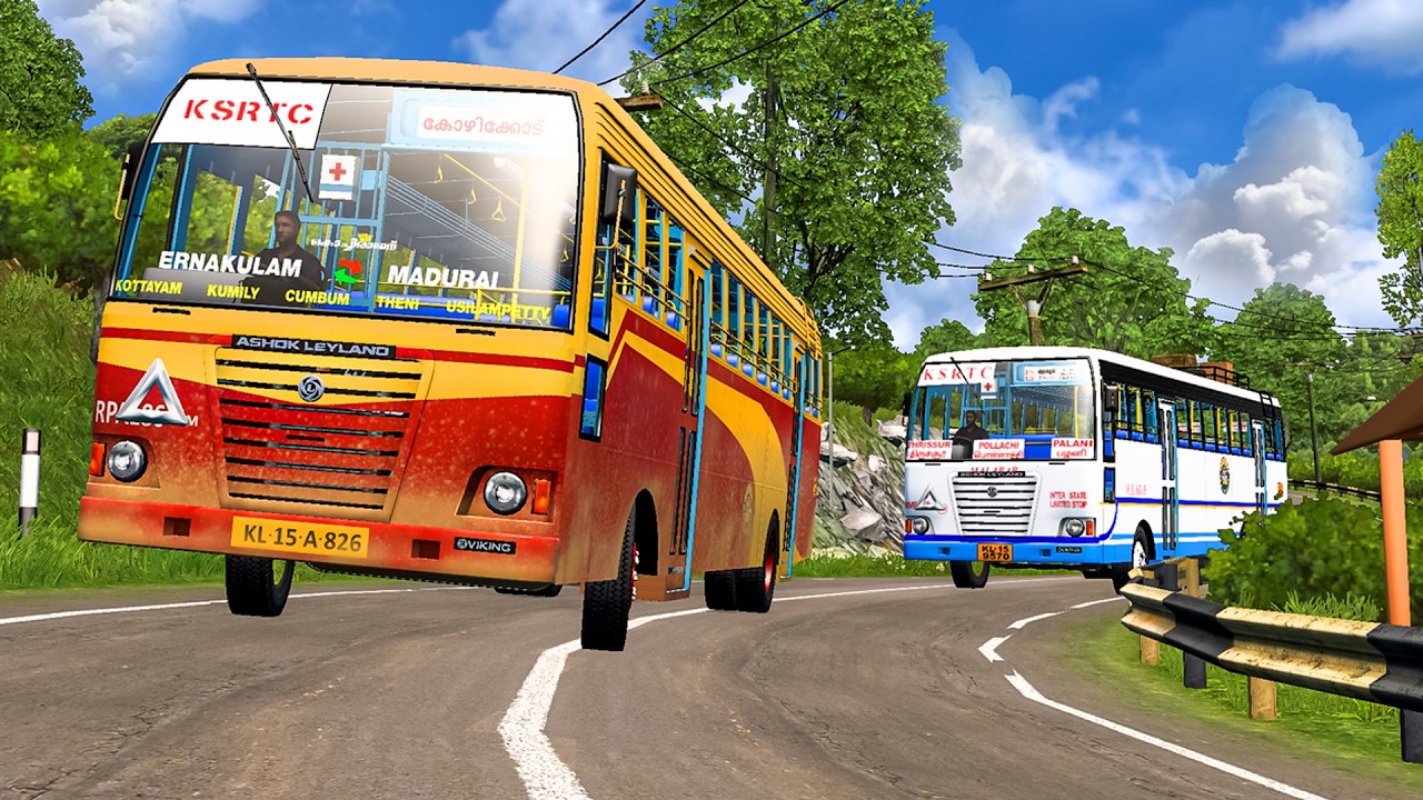 KSRTC BUS HIGH SPEED RACE IN KERALA DANGEROUS ROADS🔥😮ETS2 GAMEPLAY Indian Mods