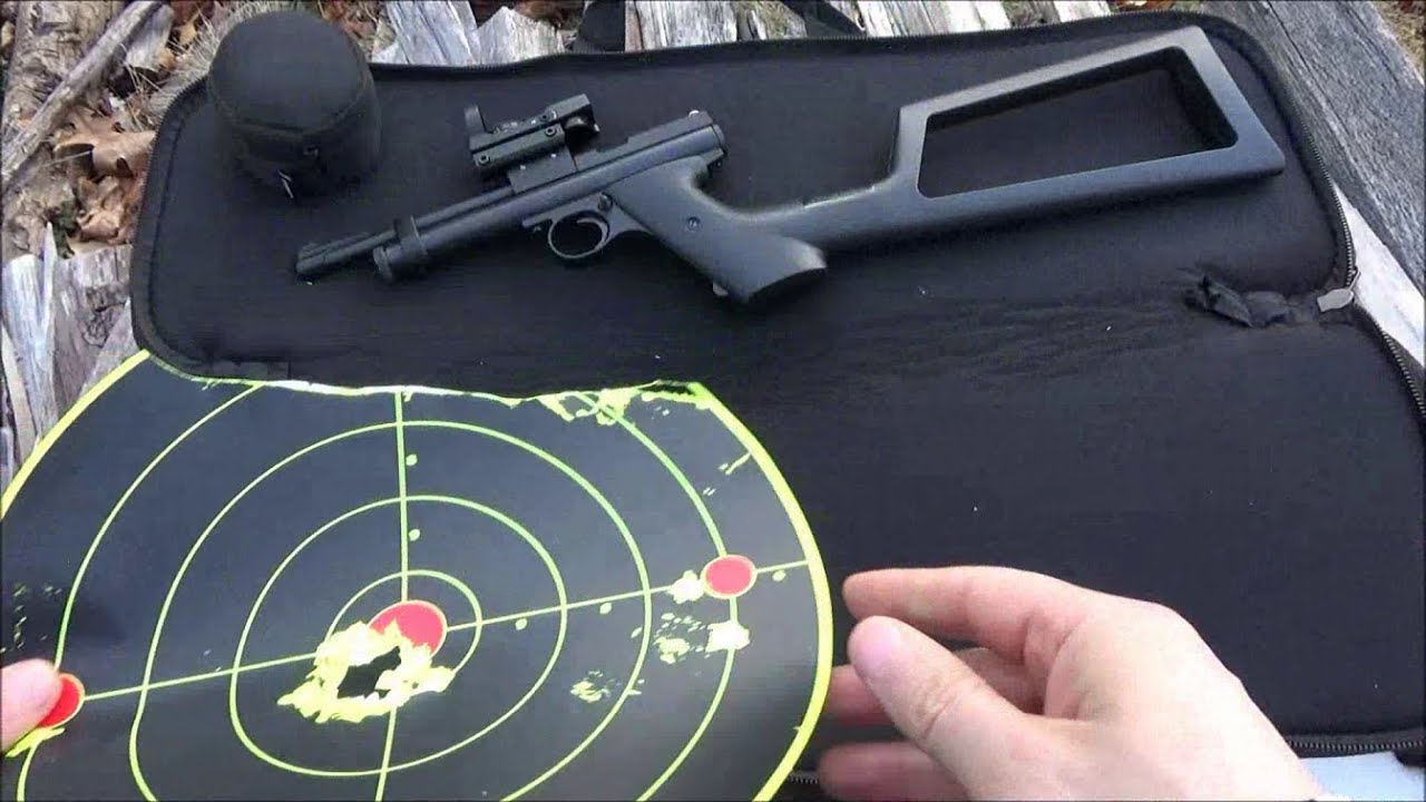 Splatterburst Targets, Crosman 2240 Pellet Rifle, Bulldog Case, Tacfun Reflex Sight :]