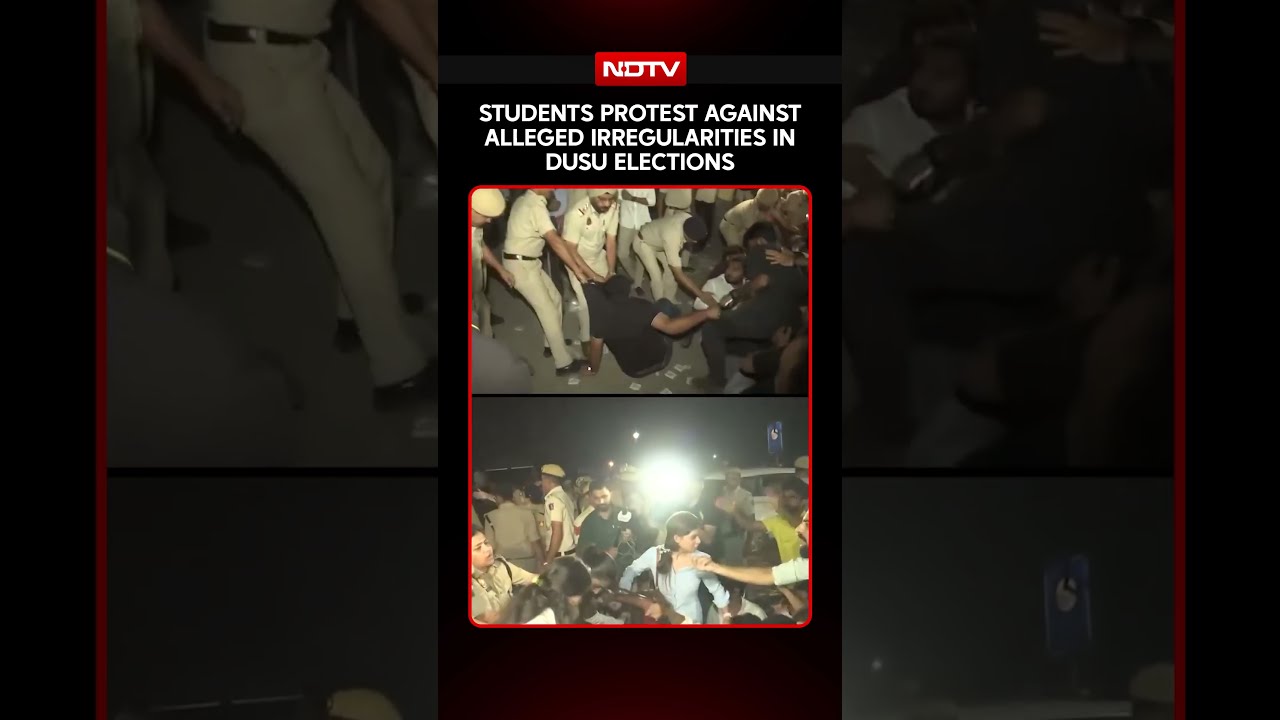 DUSU Elections | Students Protest Over Alleged Irregularities In Polls, Several Detained By Police