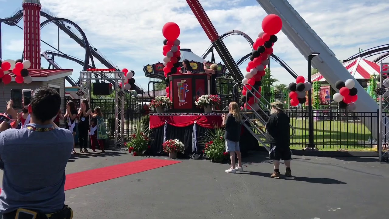 Harley Quinn Spinsanity Media Day at Six Flags New England