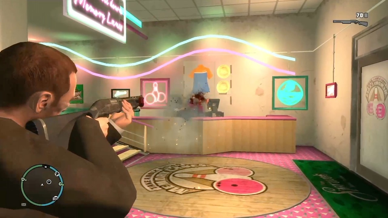 Grand Theft Auto IV: Final Frame Of Bowling & Shooting At Memory Lanes