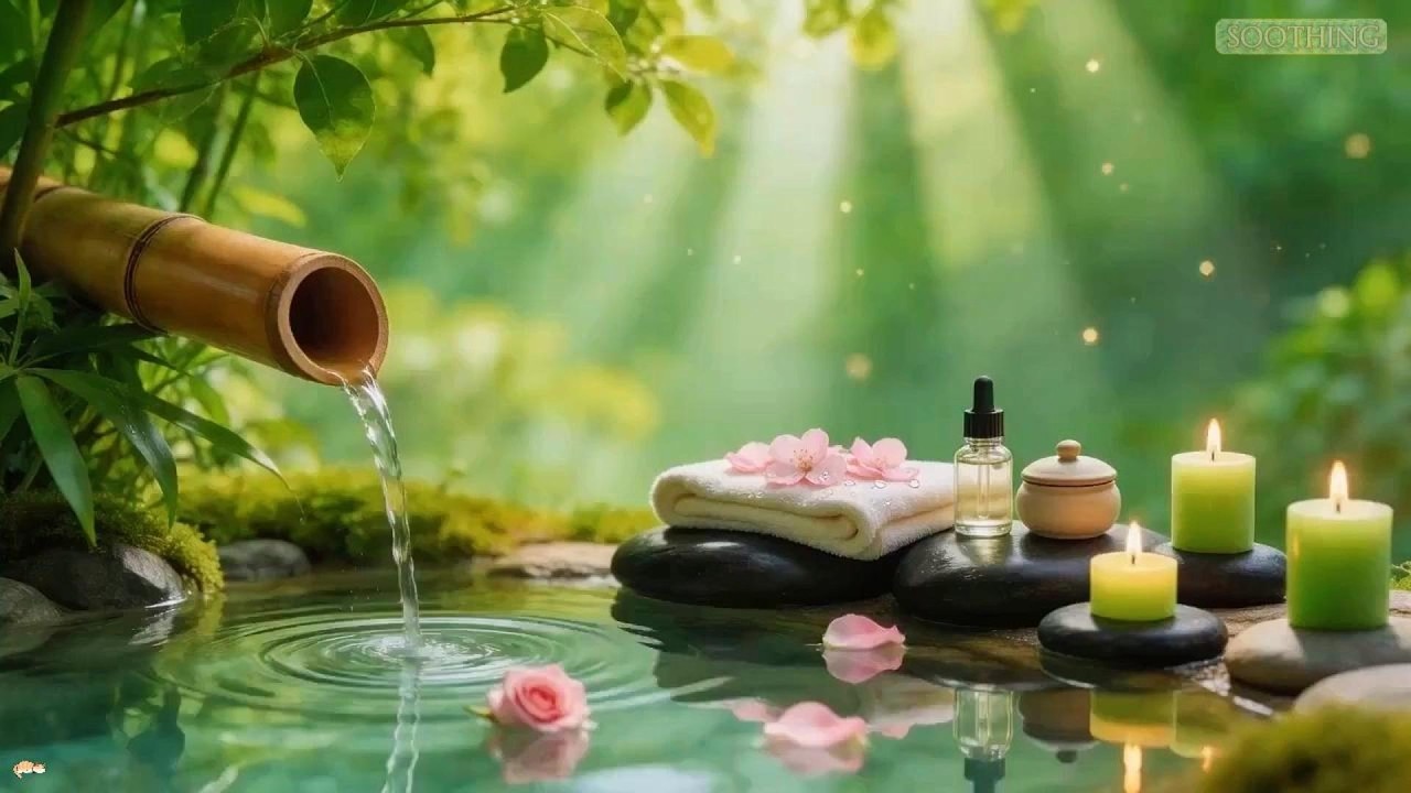 Relaxing Music for Stress Relief 🌿 Soothing Piano🌿Calming Bamboo & Water Sounds🌿 Deep Sleep