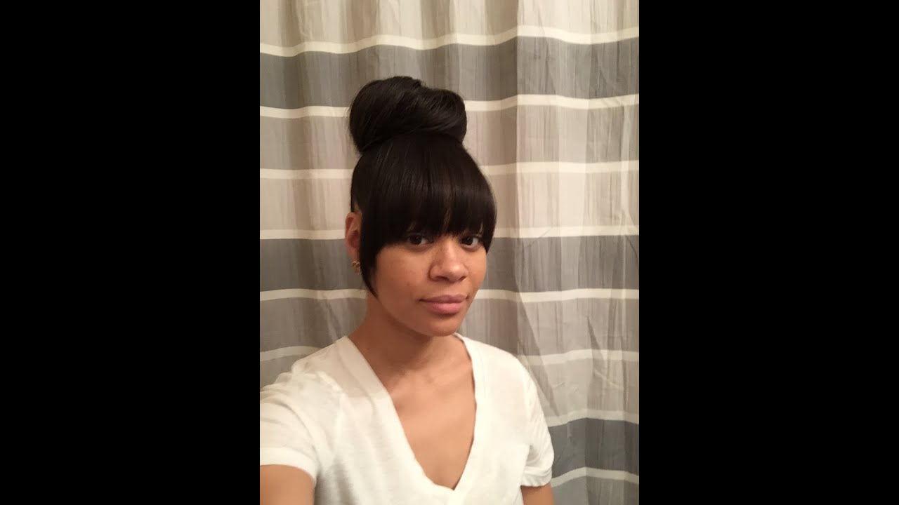 Faux Bangs with Bun