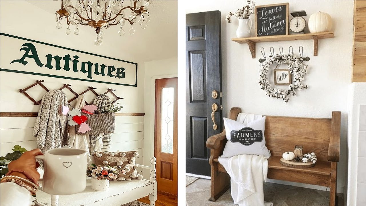 36 Cozy And Inviting Farmhouse Entryway Decorating Ideas