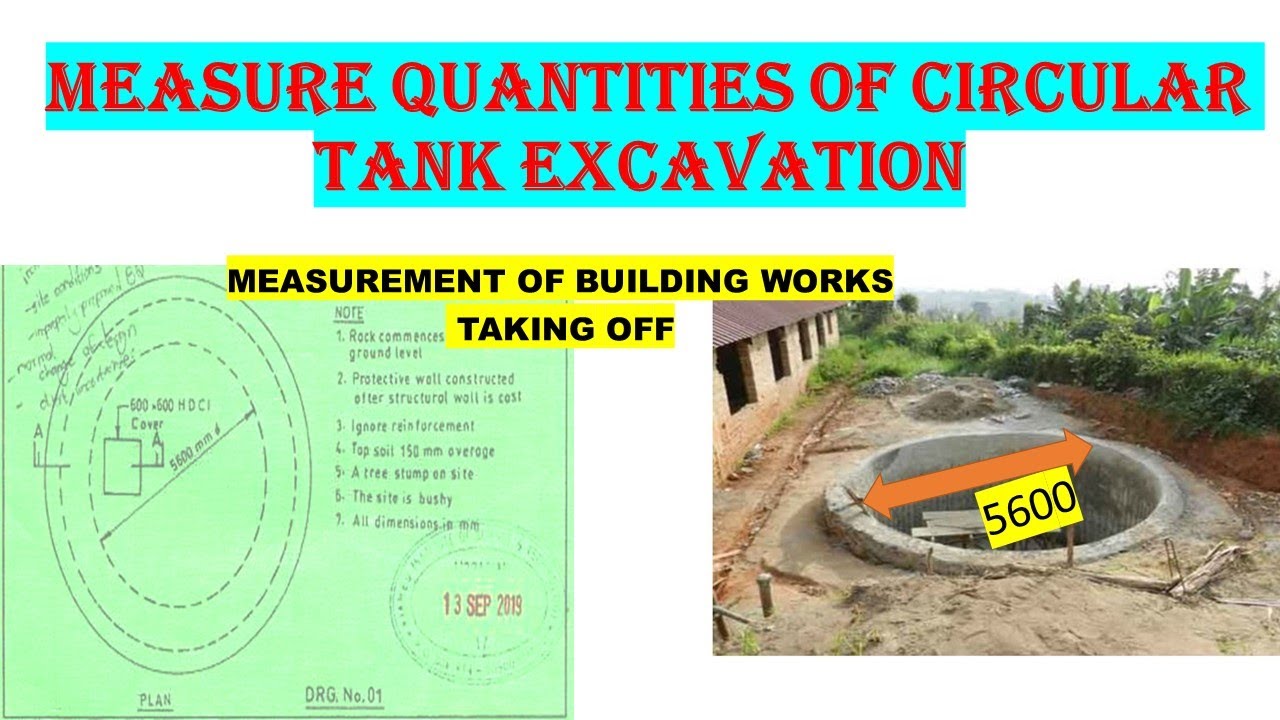 Quantifying Circular Tank  Excavation | Taking Off #measurement