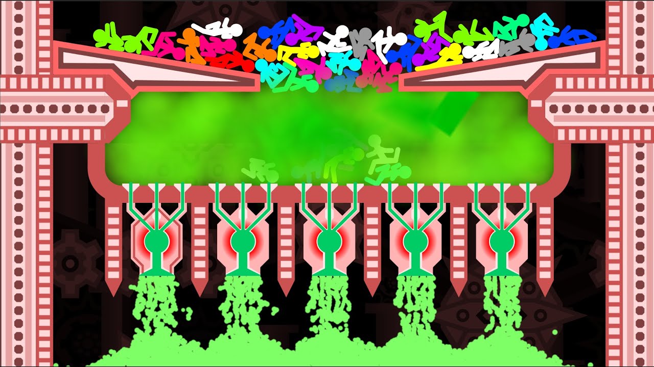 The Human Processor - Pogo Stick Humanoid Factory in Algodoo