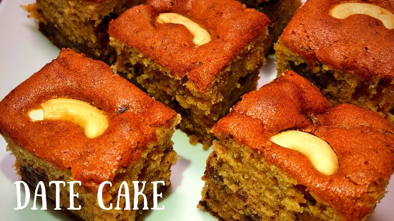 Date Cake- Rich, Moist & Easy date cake using tea