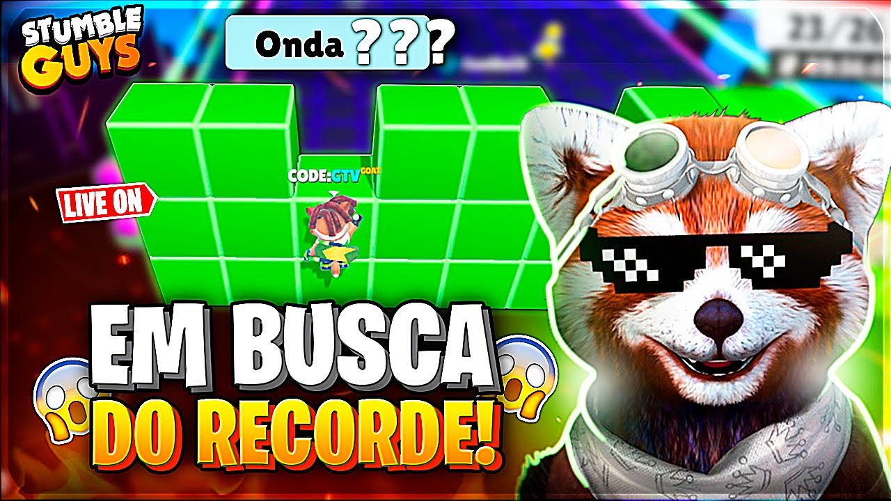 BLOCK DASH INFINITO INSANO ao VIVO COM INSCRITOS no STUMBLE GUYS!!!❤️ #stumbleguys