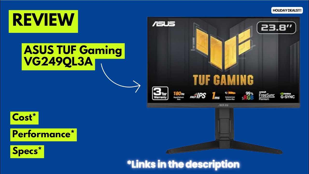 Recenzja ASUS TUF Gaming VG249QL3A | Szybki wyświetlacz IPS 180 Hz, 1 ms, FreeSync Premium (najle...