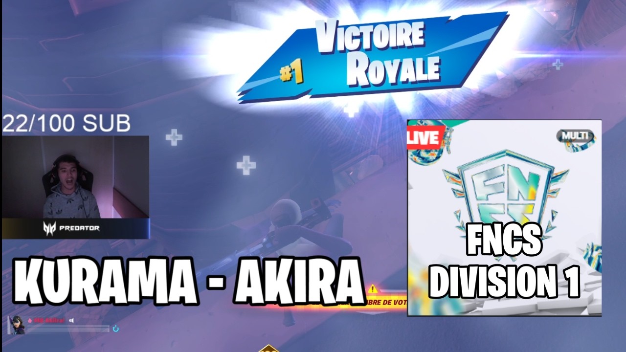 SOLARY KURAMA ET AKIRA 3ST PLACE FNCS DIVISION 1  #fortnite