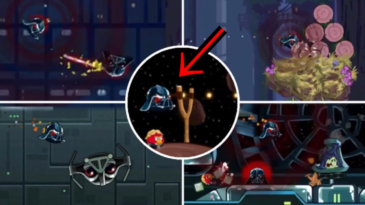 Darth Vader VS ALL BOSSES (NO DAMAGE) ANGRY BIRDS STAR WARS