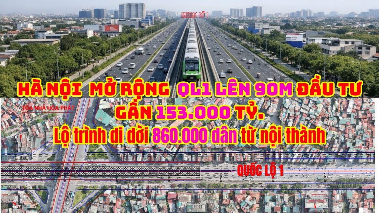 Nâng cấp tuyến đường Quốc lộ 1A dài 36km, tổng vốn 153.000 tỷ đồng đường mở rộng 90m sang 2 bên