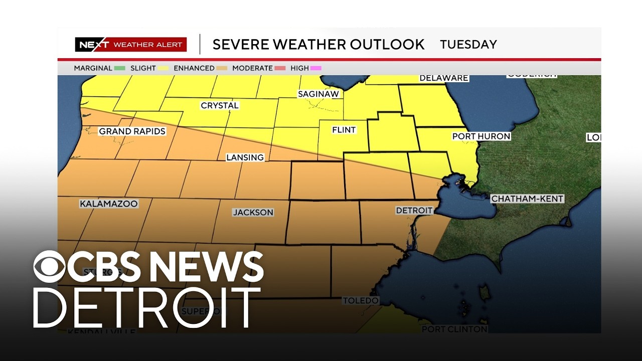 Severe weather threat for Southeast Michigan