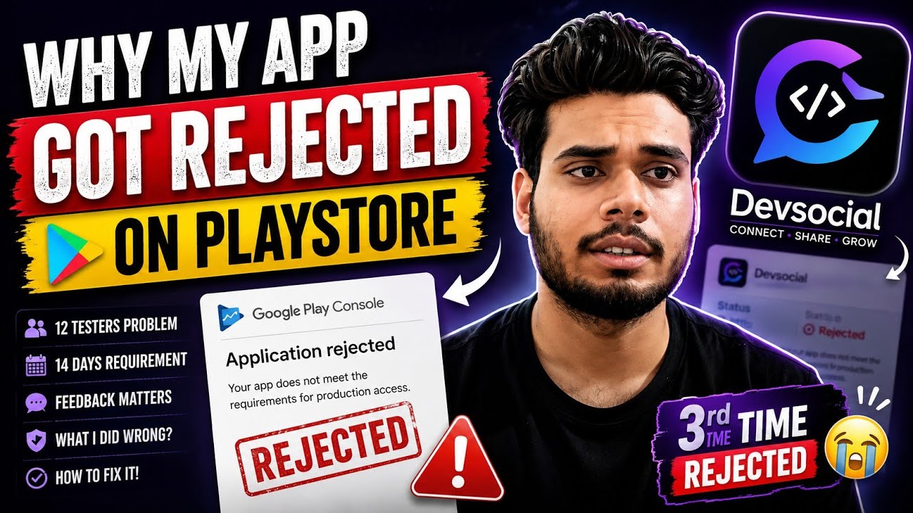 Google Play Store Rejected My App 3 Times! Here's Why...