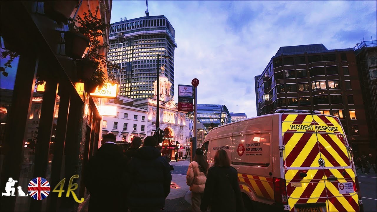 Golden Hour in London & Heart of the city sunset walk 4K