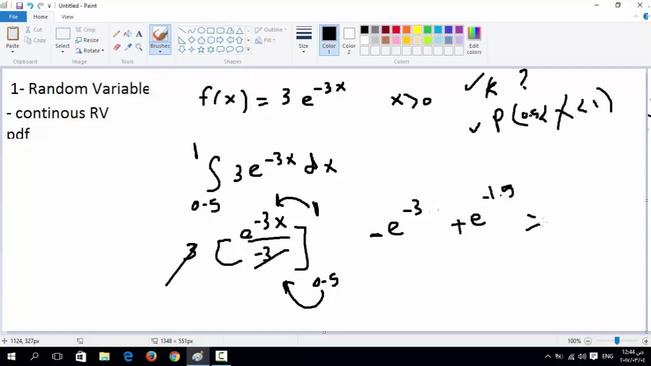 4- Continuous random variable & Probability density function
