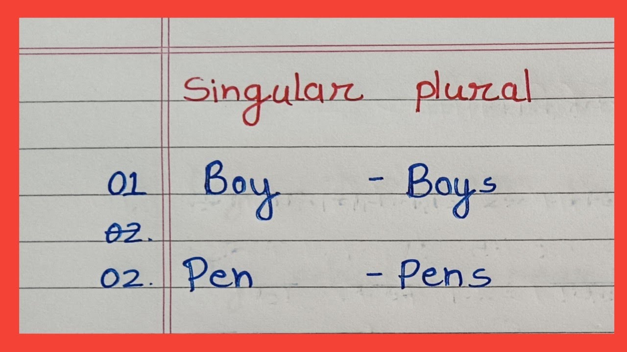 Singular plural word | singular and plural number | singular plural english | singular plural 50 |
