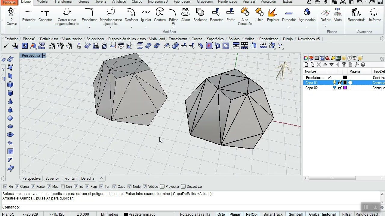 Rhino 3D Turorials - ExtraerPoligonoDeControl