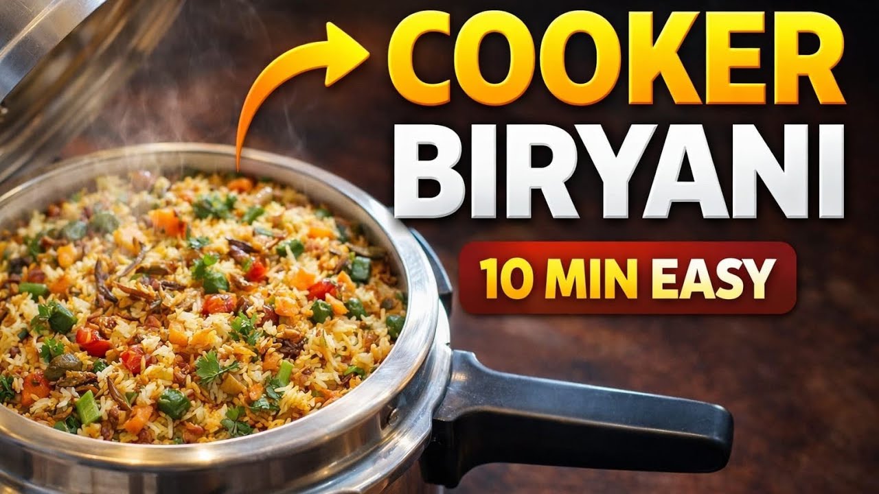 Veg Biryani in Cooker 🍲 | Easy & Very Yummy Recipe 😋