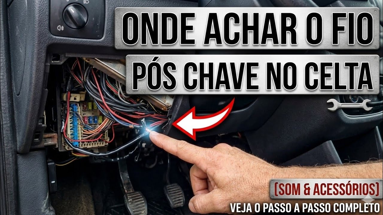 onde pegar fio P&Oacute;S CHAVE no Celta.