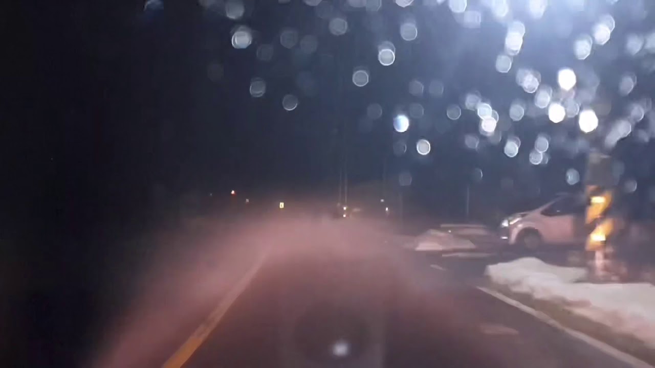 비오고 안개낀 새벽 제주 516도로 타고 관음사주차장 가는길(Driving on rainy,foggy roads)