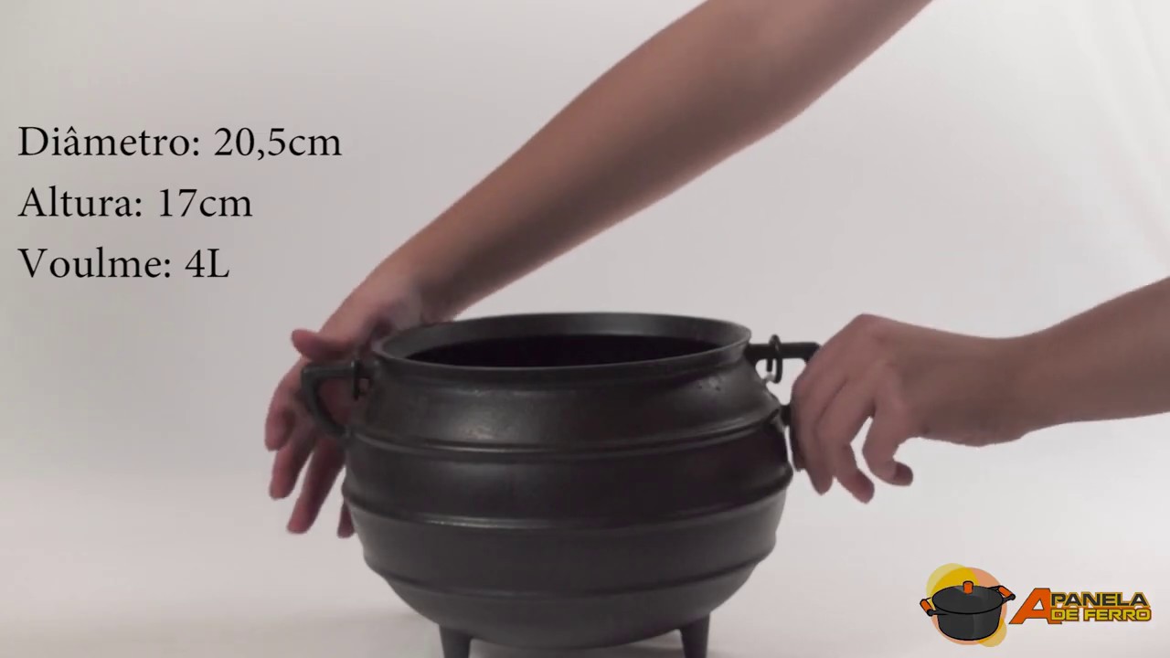 caldeir&atilde;o de ferro fundido antigo 4 litros