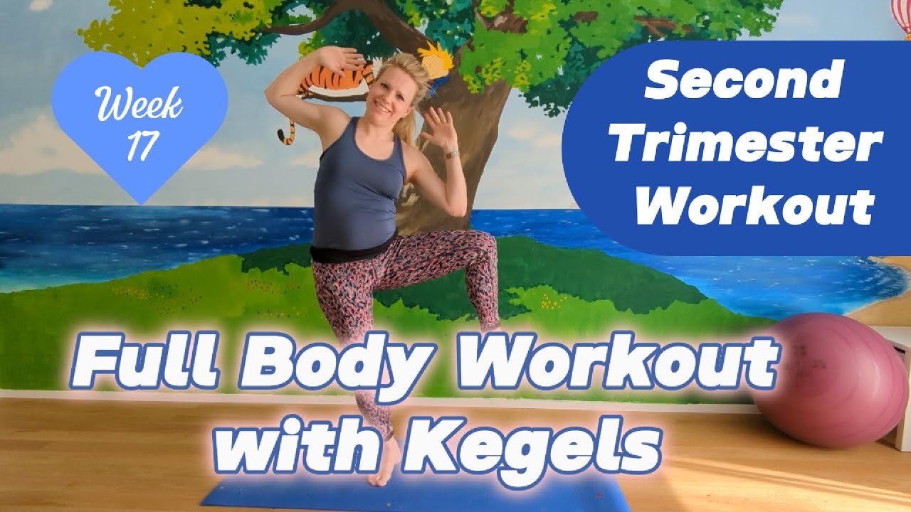 Full Body Workout with Kegels | Safe Second Trimester Workout | Pregnant 17 weeks + 5 days