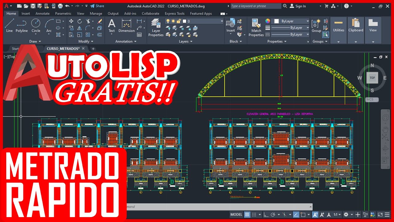 METRADO RÁPIDO para AutoCAD 2022 | AutoLISP GRATIS