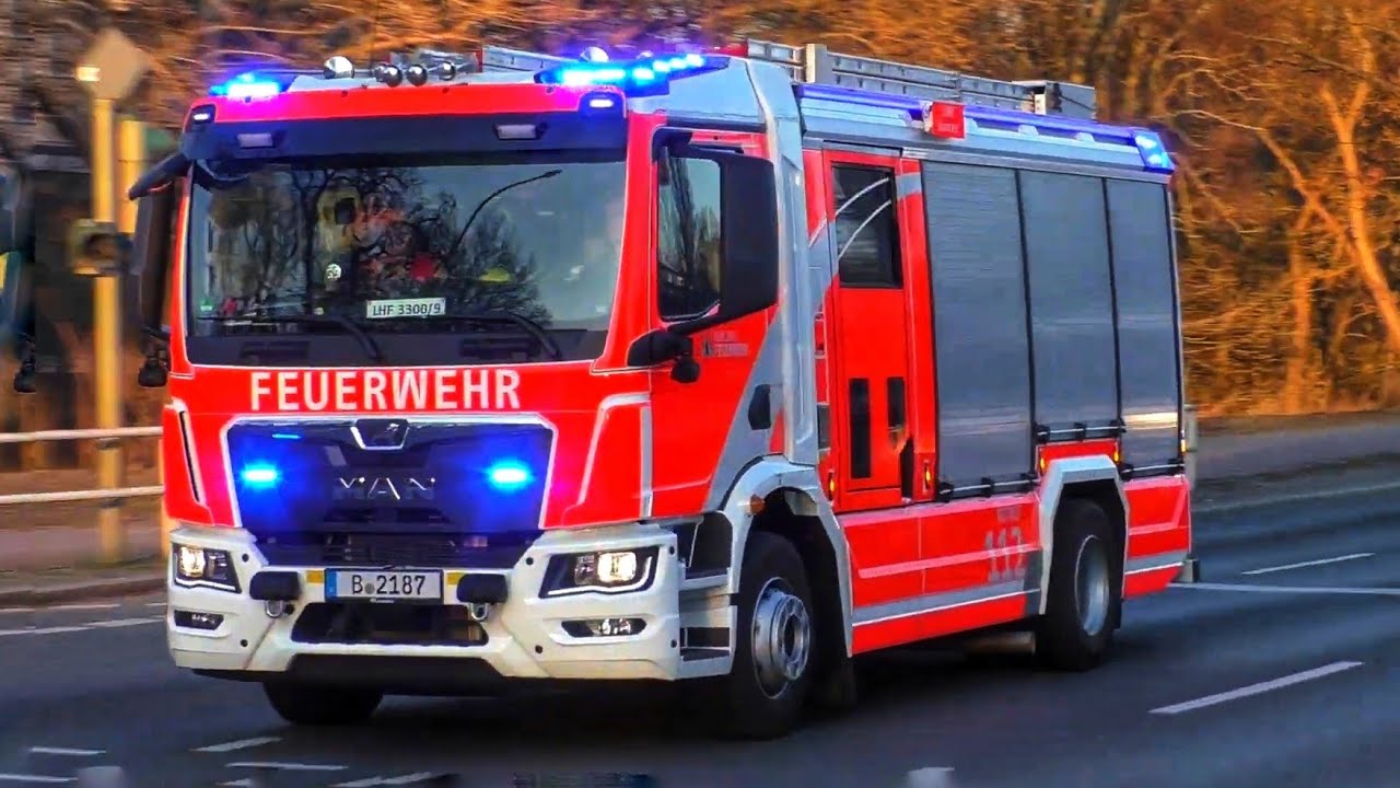 [🔊MASSIV BULL-/PRESSLUFTHORN🚨] Einsatzfahrt 》Neues LHF-LFW-3300/9 || Berliner Feuerwehr / BF Suarez