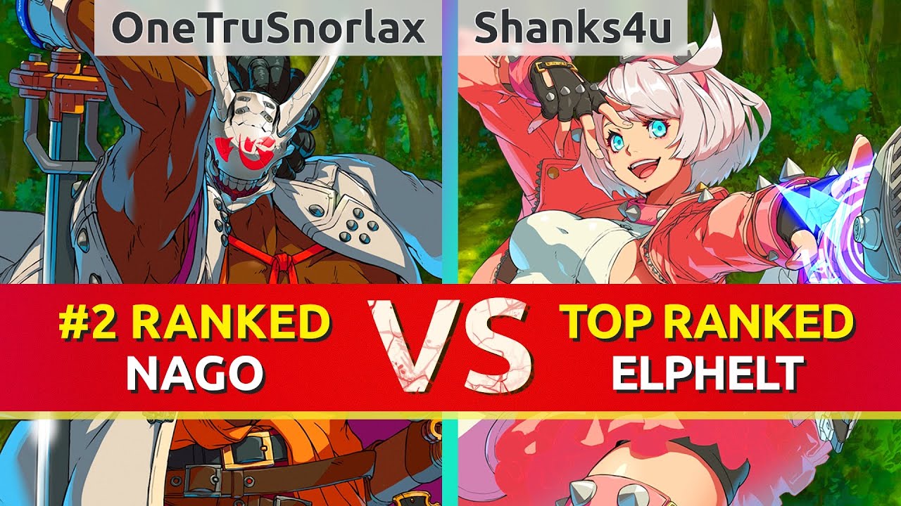GGST ▰ OneTruSnorlax (#2 Ranked Nagoriyuki) vs Shanks4u (TOP Ranked Elphelt). High Level Gameplay
