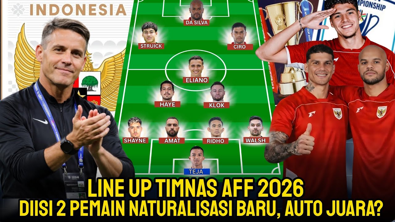 MENGERIKAN! Line Up Timnas Indonesia Piala AFF Terbaru,Full Skuad Tambah 2 Naturalisasi Baru 