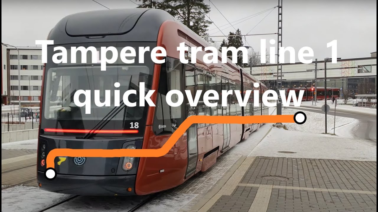 Tampere trams/light rail 3: Quick overview of line 1!