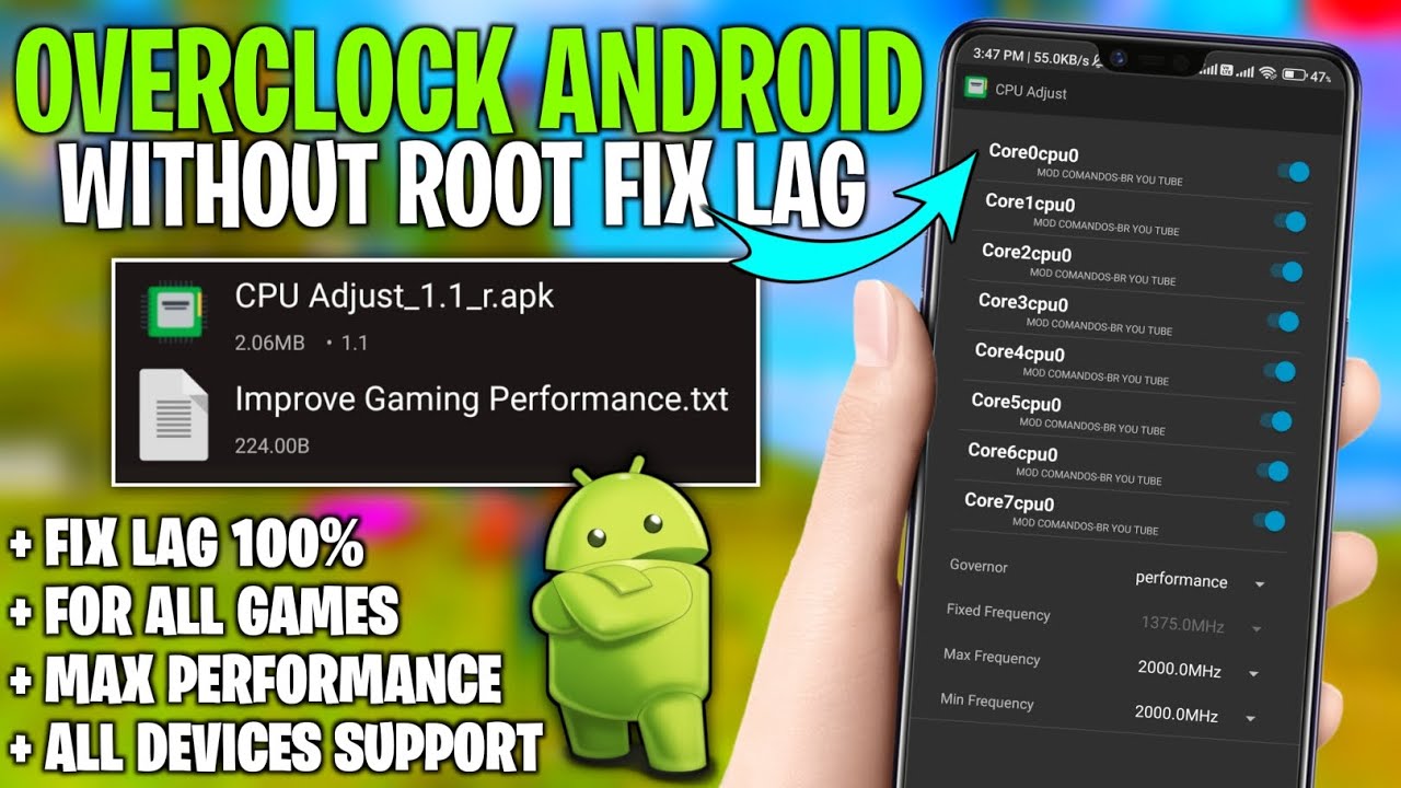 Overclock Android No Root | How To Overclock Without Root | Fix Lag & Max Performance