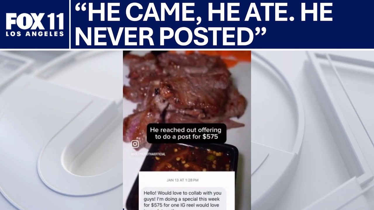 Thai restaurant claims social media influencer didn't deliver