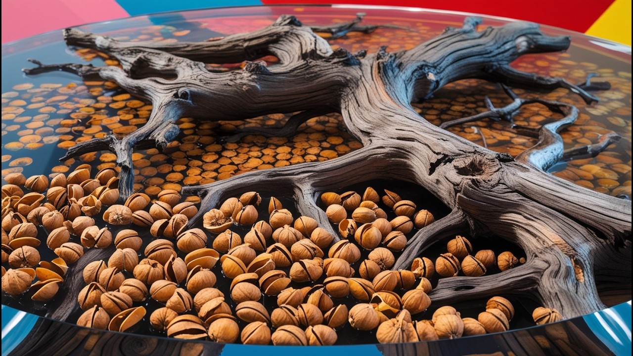 Turn Walnut Shells Into Epoxy Coffee Table, Young Man Surprises Everyone