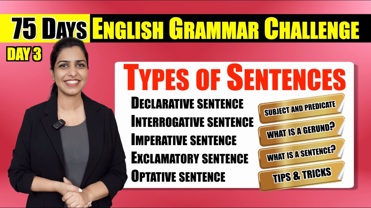 Types of Sentences | 75 Days English Grammar Challenge | Day 3