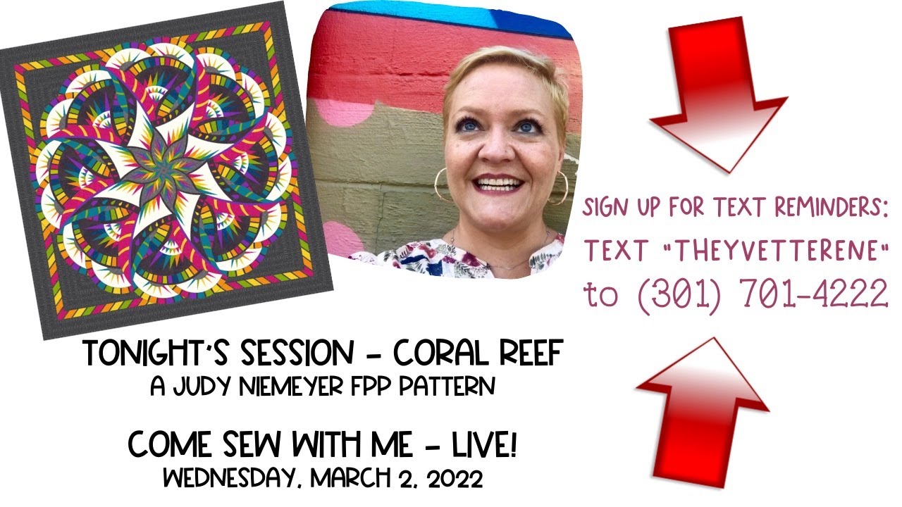 LIVE Foundation Paper Piecing | Tonight's Session Coral Reef by Judy Niemeyer