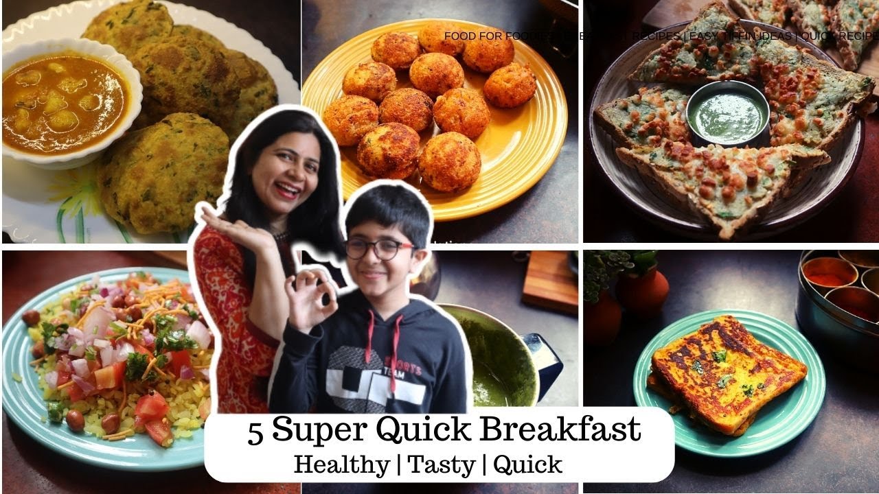 5 Breakfast - Super Quick | Must Try | Poha | Appe | Cheesy Toast