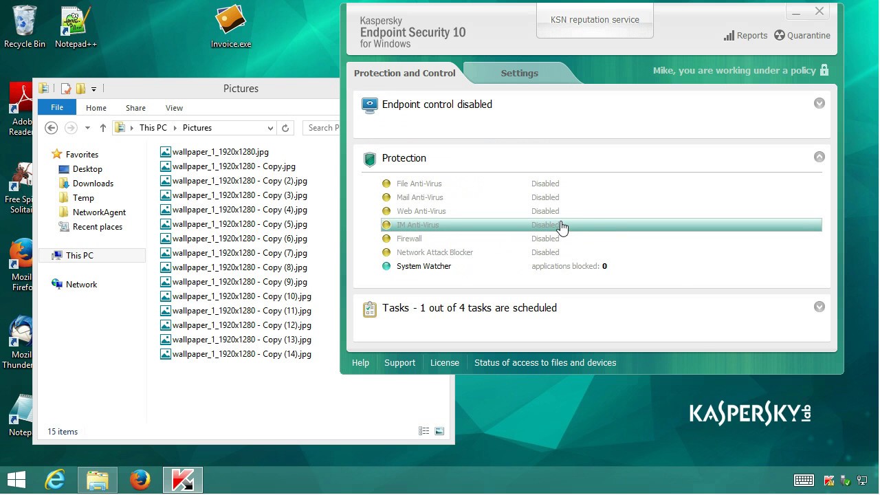Kaspersky Endpoint Security - System Watcher vs. Ransomware