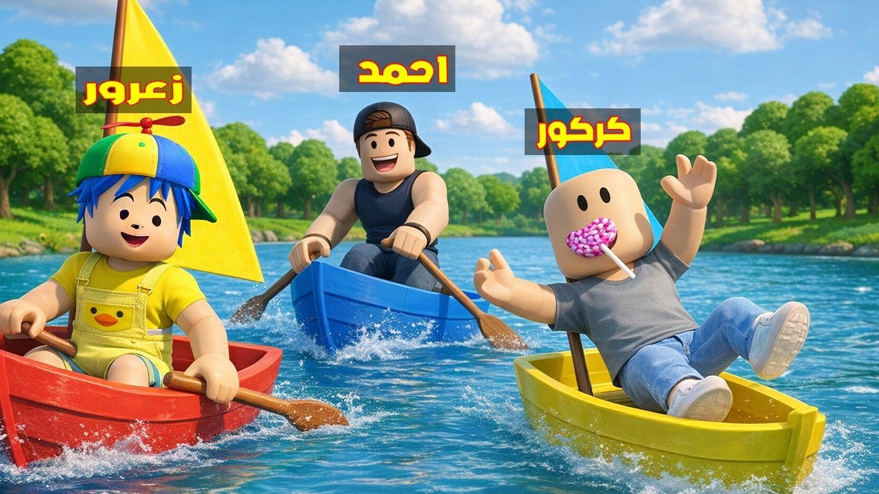 فلم روبلوكس : سفينة زعرور اسرع سفينة في العالم و كركور يلعب في السفينة الصفراء ( احمد يضحك ) 😱🔥