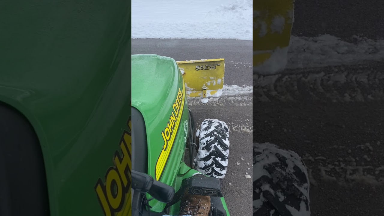 Enjoying the John Deere X595 and Removing snow off the Truck
