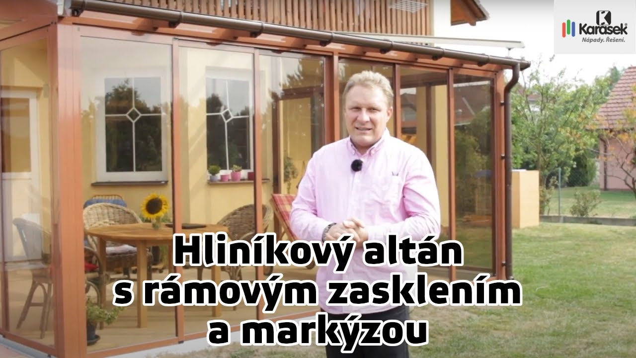 Karásek - Hliníková sezonní zimní zahrada s rámovým zasklením a markýzou